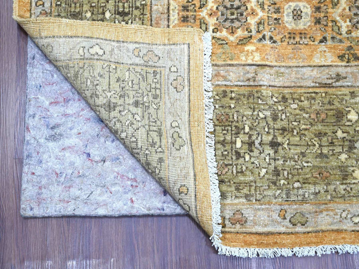 8'0" x 10'3" New Hand Knotted Brown Wool Rectangle Oriental Rug - MOA10222098