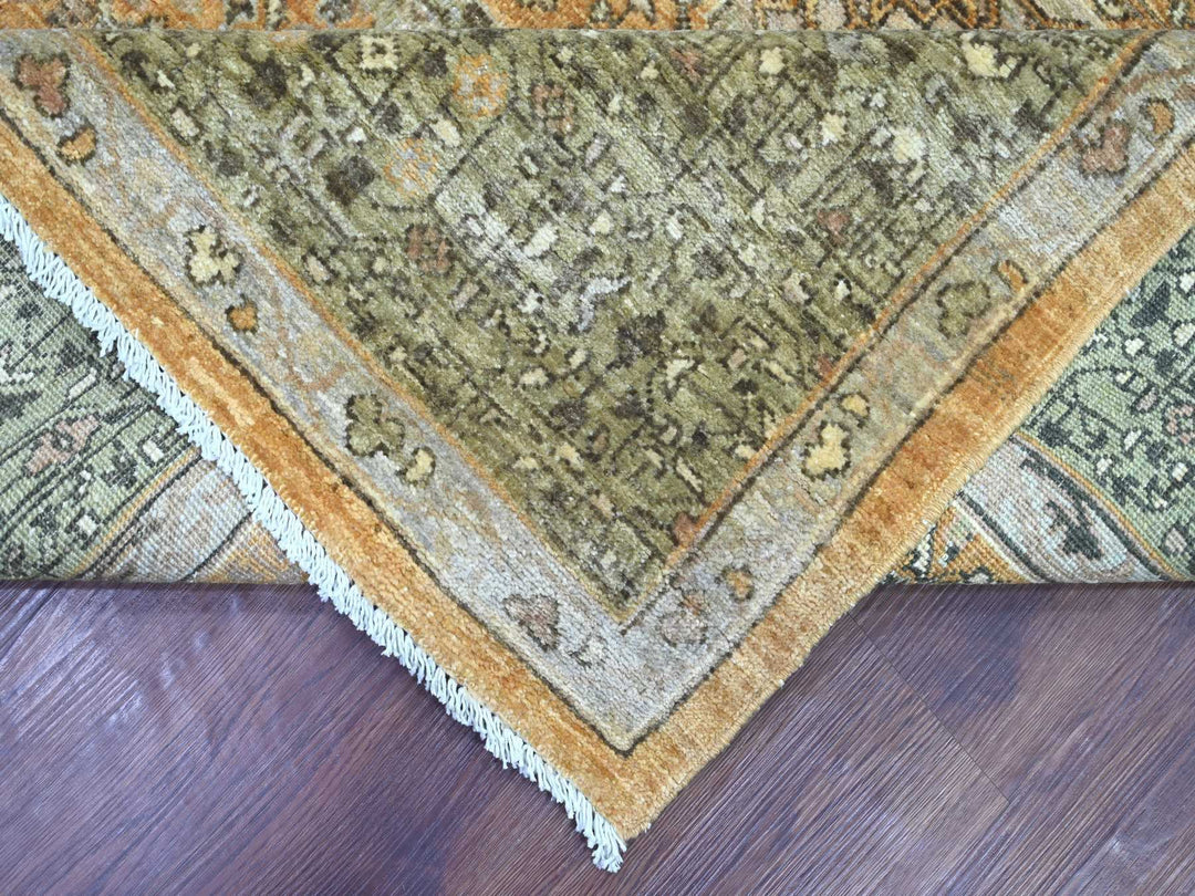 8'0" x 10'3" New Hand Knotted Brown Wool Rectangle Oriental Rug - MOA10222098