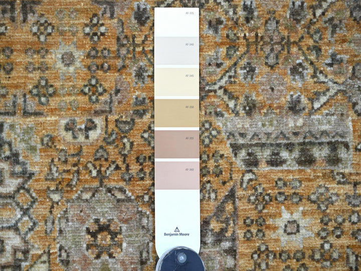 8'0" x 10'3" New Hand Knotted Brown Wool Rectangle Oriental Rug - MOA10222098