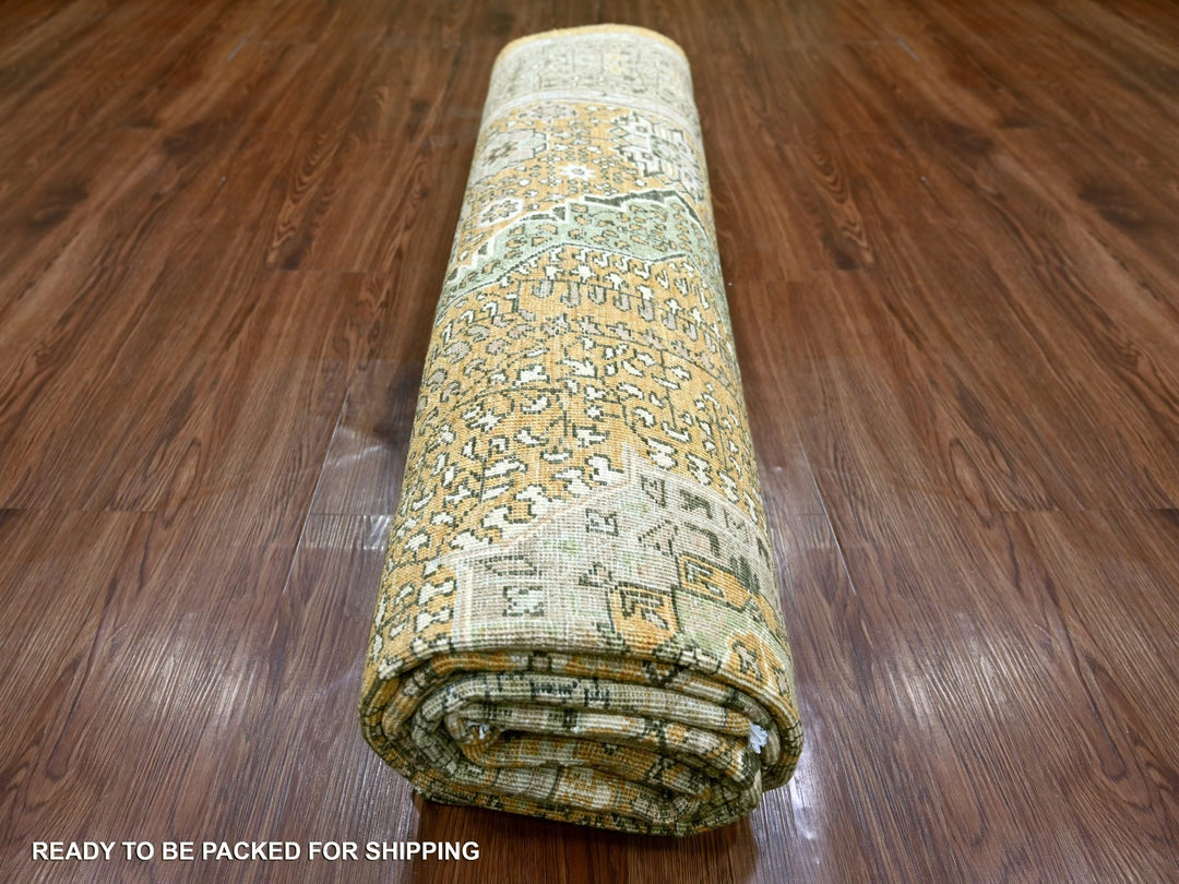 8'0" x 10'3" New Hand Knotted Brown Wool Rectangle Oriental Rug - MOA10222098