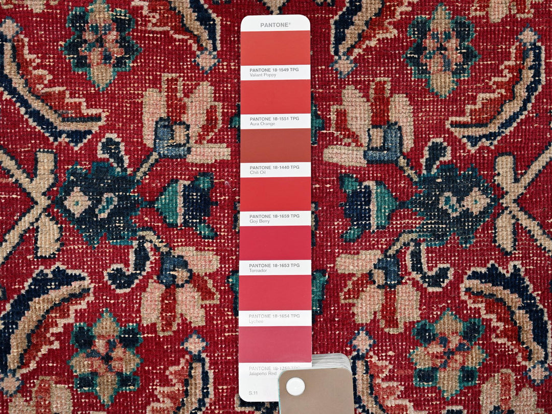 2'9" x 6'6" Vintage Hand Knotted Red Wool Runner Oriental Rug - MOA1022209