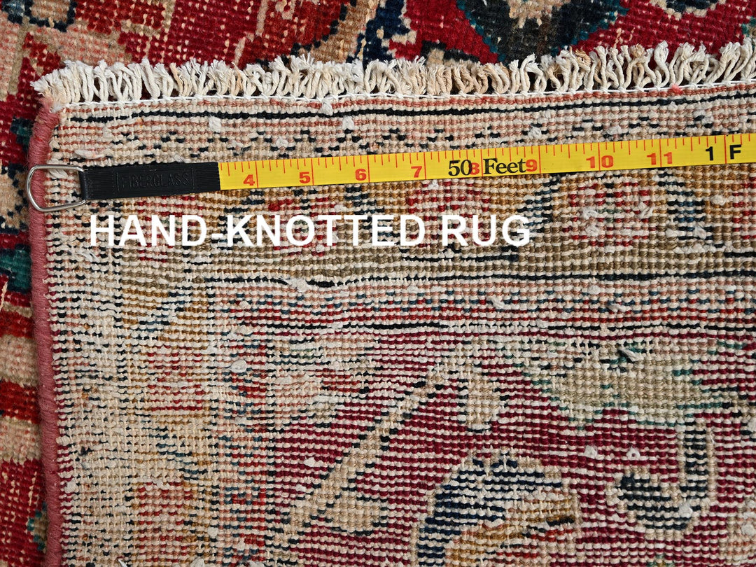 2'9" x 6'6" Vintage Hand Knotted Red Wool Runner Oriental Rug - MOA1022209