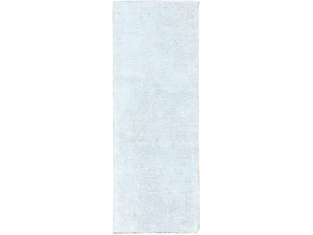 2'1" x 5'10" Vintage Hand Knotted Ivory Wool Runner Oriental Rug - MOA102220