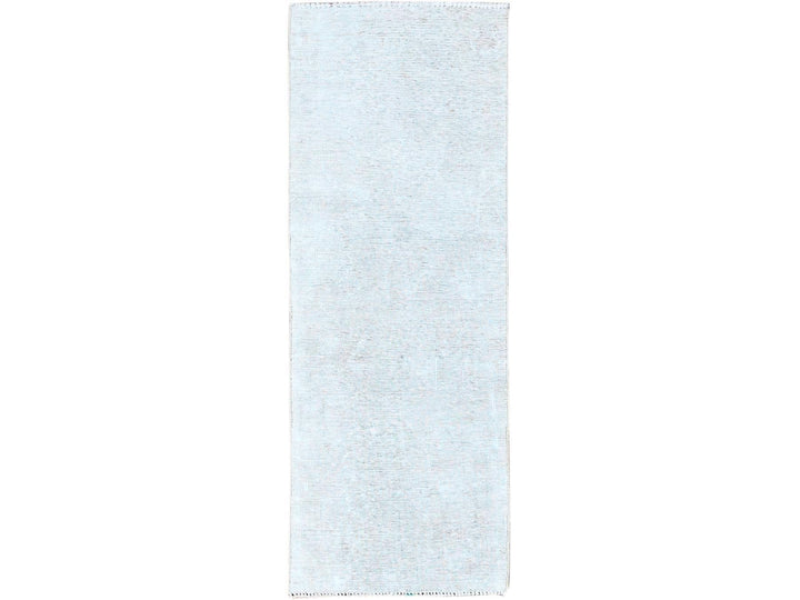 2'1" x 5'10" Vintage Hand Knotted Ivory Wool Runner Oriental Rug - MOA102220
