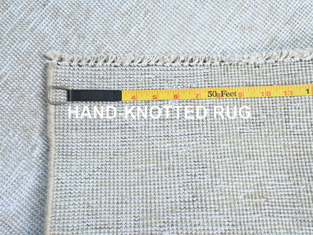 2'1" x 5'10" Vintage Hand Knotted Ivory Wool Runner Oriental Rug - MOA102220