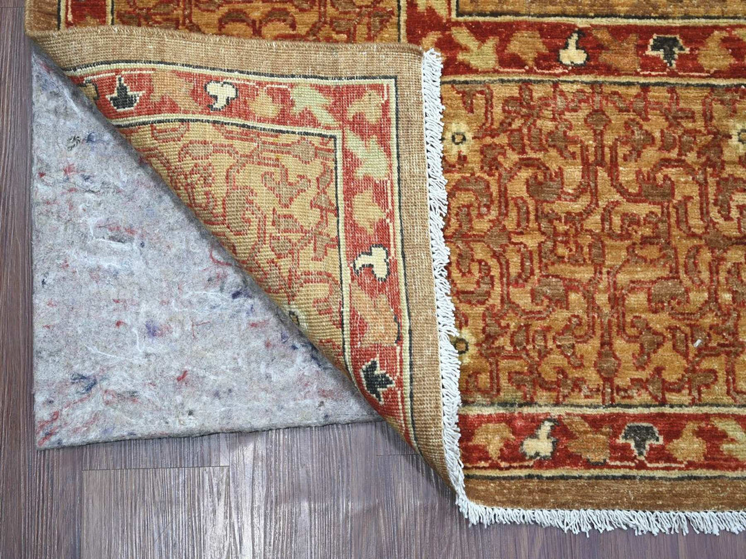 9'0" x 11'9" New Hand Knotted Brown Wool Rectangle Oriental Rug - MOA10222101
