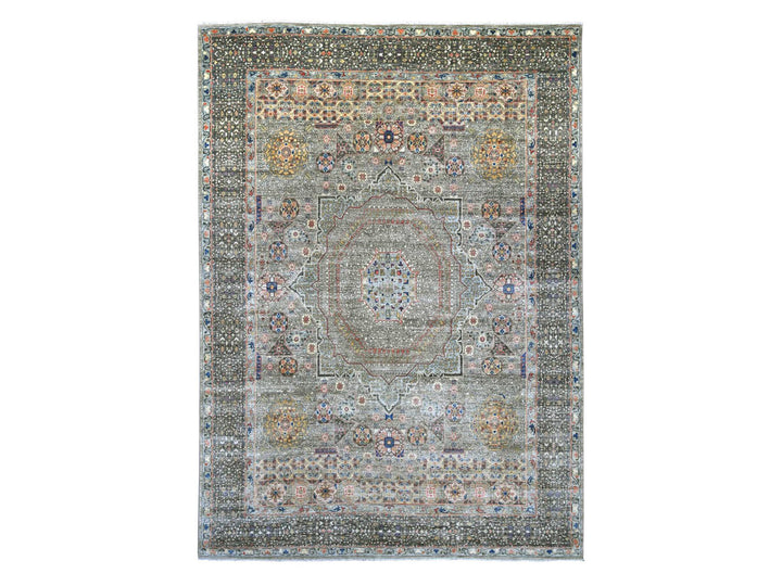 9'10" x 13'4" New Hand Knotted Grey Wool Rectangle Oriental Rug - MOA10222105