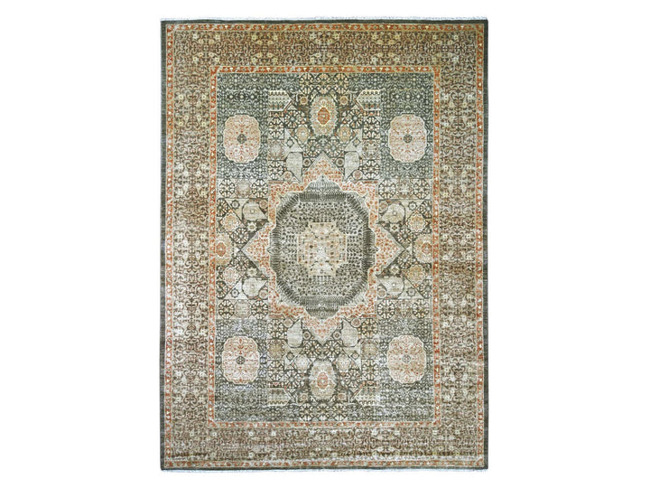 10'2" x 13'9" New Hand Knotted Brown Wool Rectangle Oriental Rug - MOA10222108