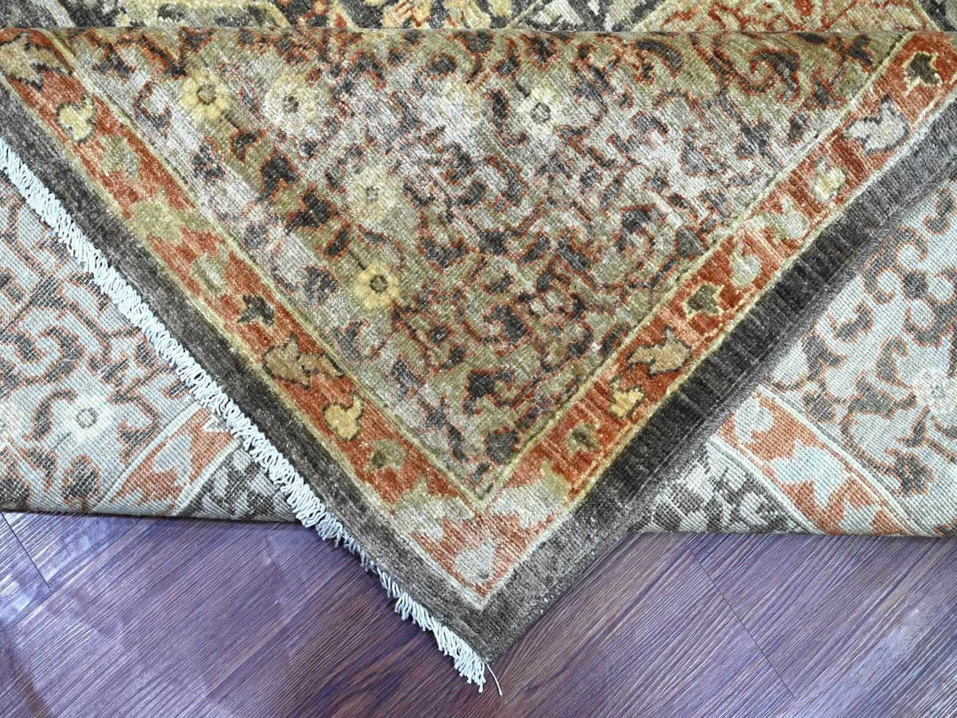 10'2" x 13'9" New Hand Knotted Brown Wool Rectangle Oriental Rug - MOA10222108