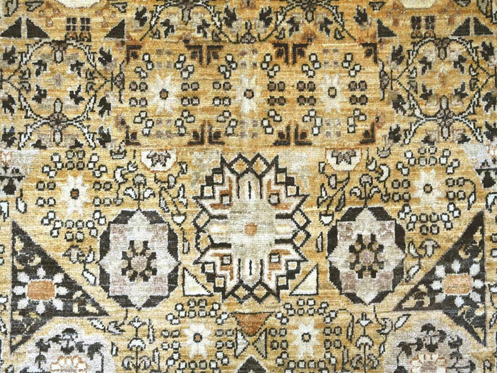 10'1" x 13'6" New Hand Knotted Brown Wool Rectangle Oriental Rug - MOA10222109