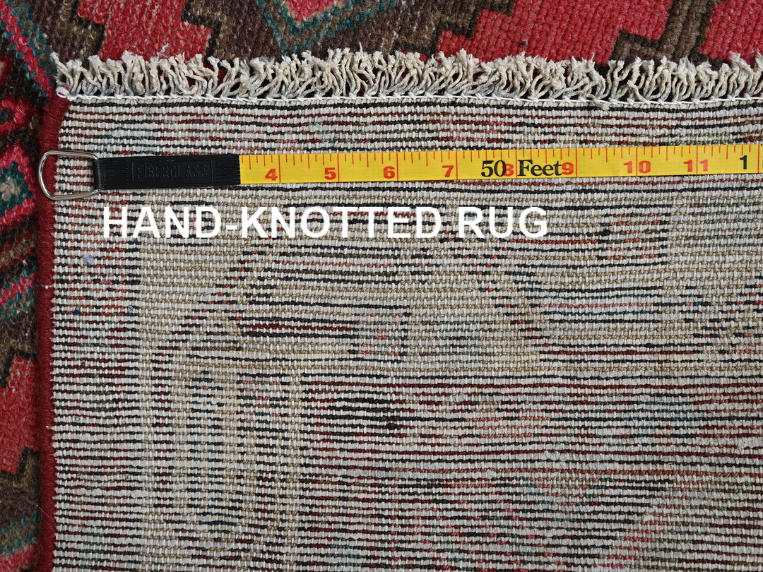2'8" x 6'2" Vintage Hand Knotted Pink Wool Runner Oriental Rug - MOA1022210