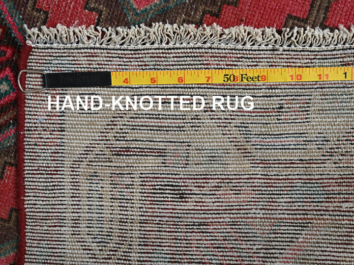 2'8" x 6'2" Vintage Hand Knotted Pink Wool Runner Oriental Rug - MOA1022210