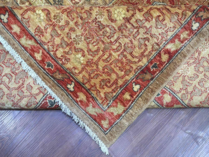 10'1" x 13'7" New Hand Knotted Brown Wool Rectangle Oriental Rug - MOA10222110