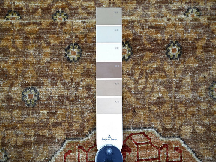 10'1" x 13'7" New Hand Knotted Brown Wool Rectangle Oriental Rug - MOA10222110