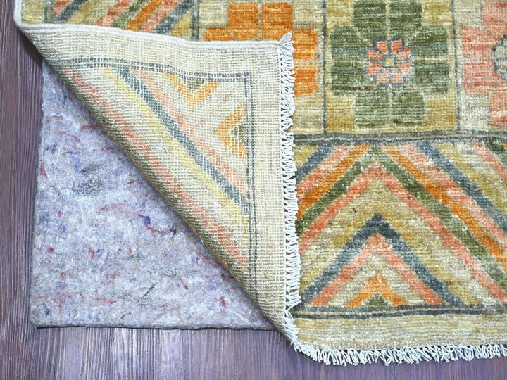 9'7" x 13'4" New Hand Knotted Ivory Wool Rectangle Oriental Rug - MOA10222113