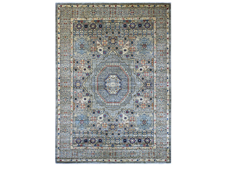 10'0" x 13'9" New Hand Knotted Grey Wool Rectangle Oriental Rug - MOA10222114