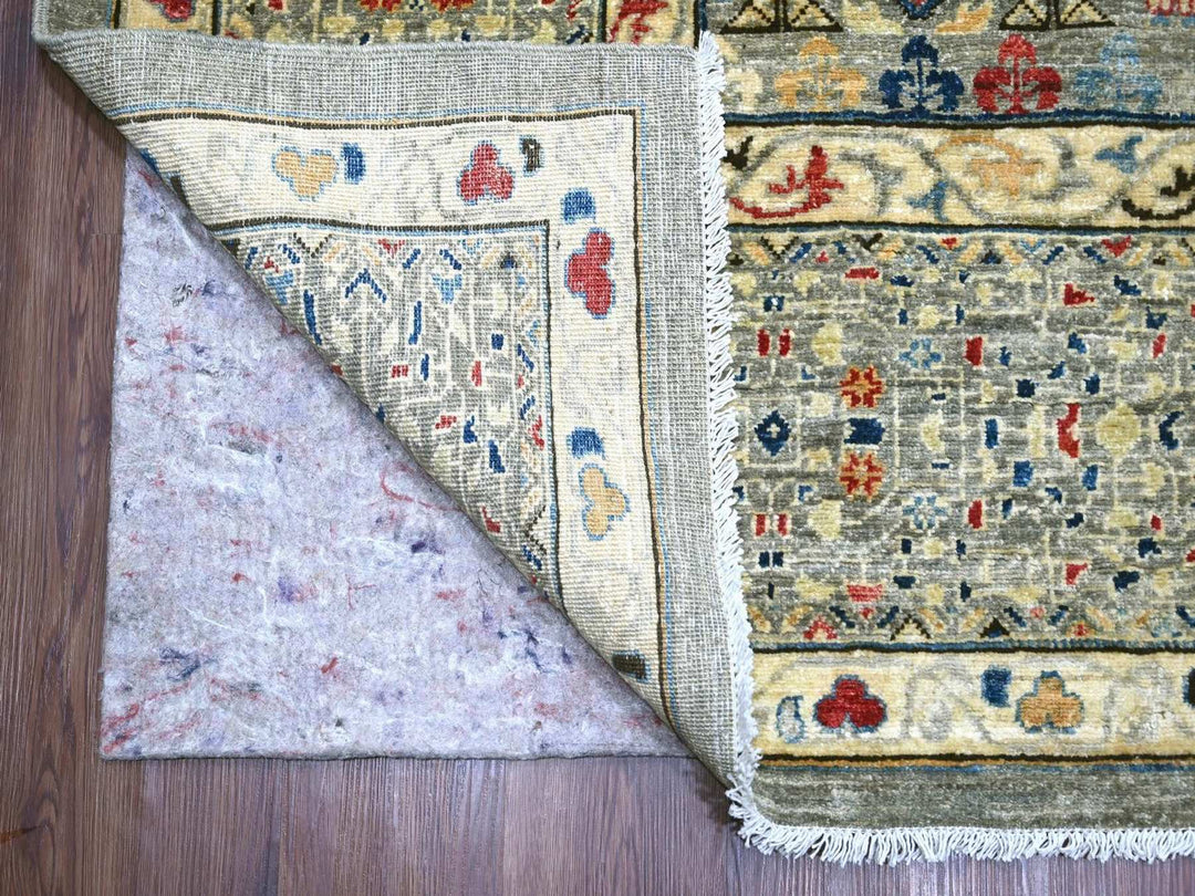 10'0" x 13'9" New Hand Knotted Grey Wool Rectangle Oriental Rug - MOA10222114