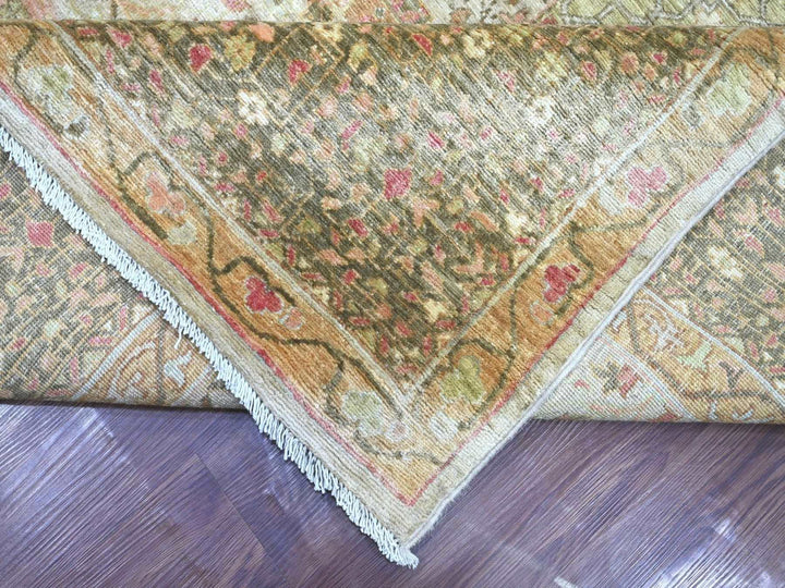9'9" x 13'4" New Hand Knotted Grey Wool Rectangle Oriental Rug - MOA10222115