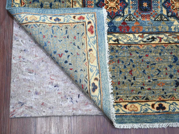 8'10" x 12'2" New Hand Knotted Blue Wool Rectangle Oriental Rug - MOA10222116