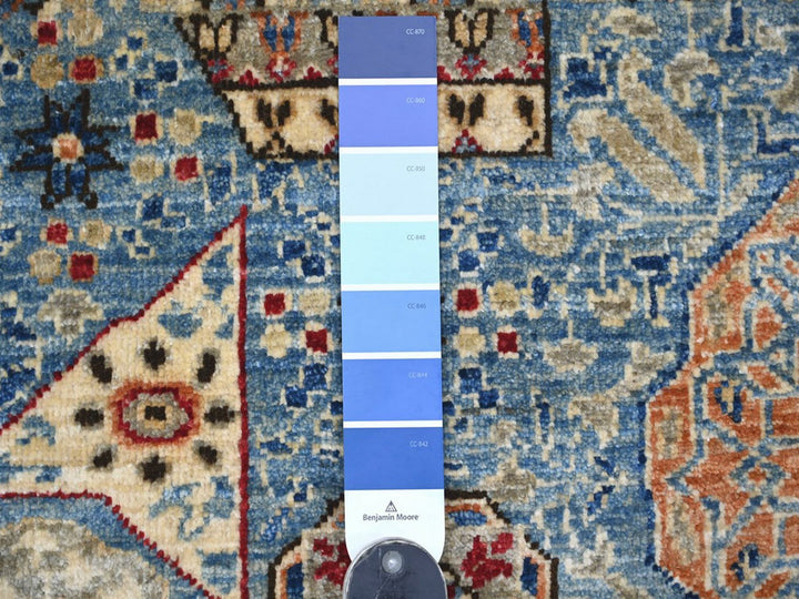 8'10" x 12'2" New Hand Knotted Blue Wool Rectangle Oriental Rug - MOA10222116