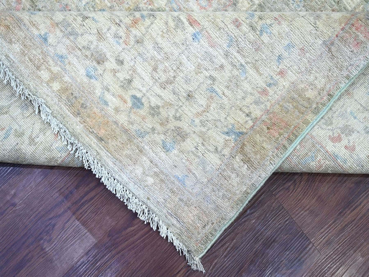 7'9" x 9'11" New Hand Knotted Green Wool Rectangle Oriental Rug - MOA10222118