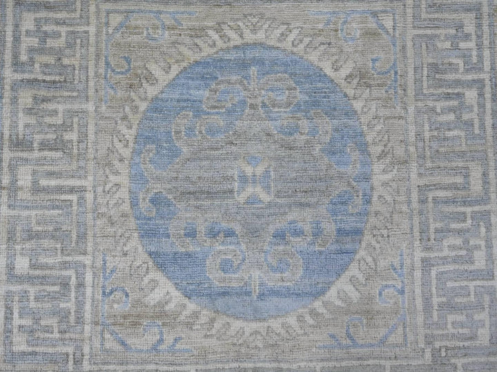 11'6" x 14'4" New Hand Knotted Grey Wool Rectangle Oriental Rug - MOA10222119