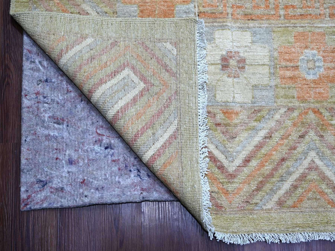 11'10" x 14'6" New Hand Knotted Green Wool Rectangle Oriental Rug - MOA10222120