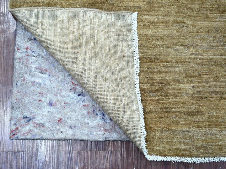 3'11" x 5'8" New Hand Knotted Brown Wool Rectangle Oriental Rug - MOA10222122