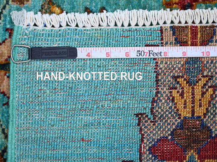 5'8" x 9'9" New Hand Knotted Blue Wool Rectangle Oriental Rug - MOA10222128