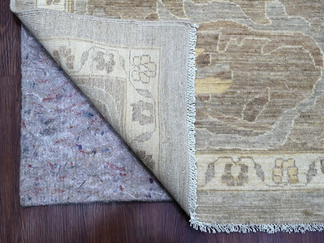 11'5" x 15'8" New Hand Knotted Grey Wool Rectangle Oriental Rug - MOA10222129