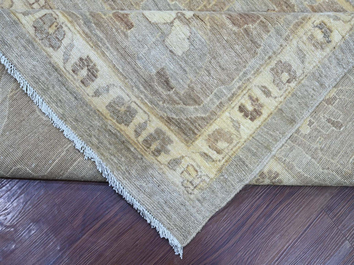 11'5" x 15'8" New Hand Knotted Grey Wool Rectangle Oriental Rug - MOA10222129