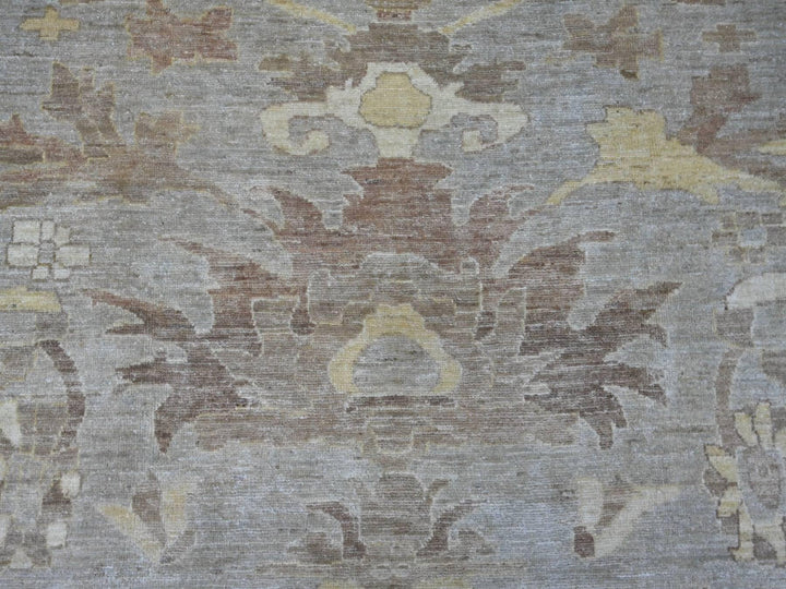 11'5" x 15'8" New Hand Knotted Grey Wool Rectangle Oriental Rug - MOA10222129
