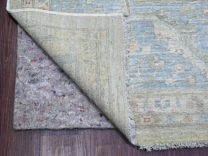 11'9" x 14'0" New Hand Knotted Grey Wool Rectangle Oriental Rug - MOA10222130