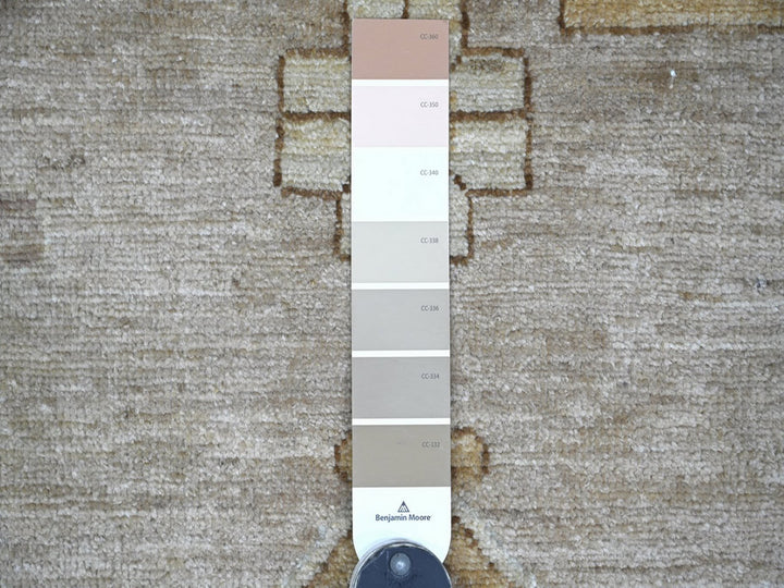 12'1" x 14'6" New Hand Knotted Grey Wool Rectangle Oriental Rug - MOA10222132