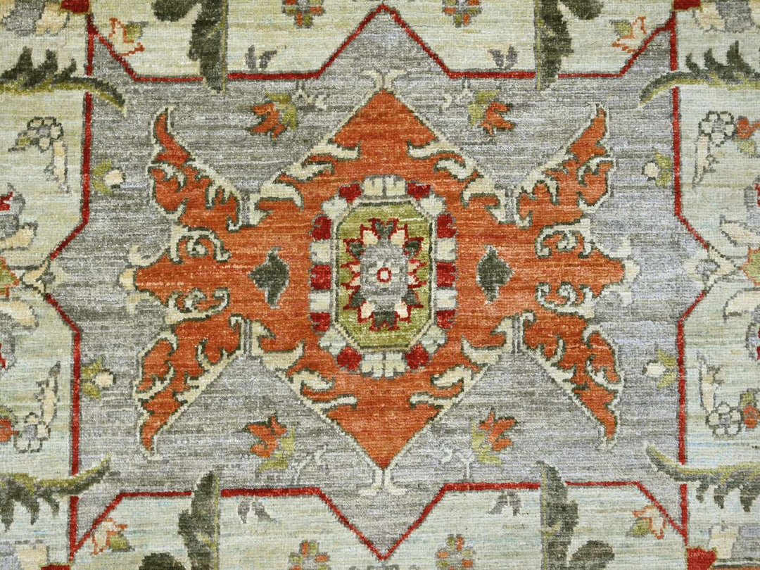 8'3" x 9'10" New Hand Knotted Ivory Wool Rectangle Oriental Rug - MOA10222133