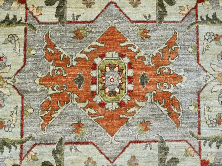 8'3" x 9'10" New Hand Knotted Ivory Wool Rectangle Oriental Rug - MOA10222133