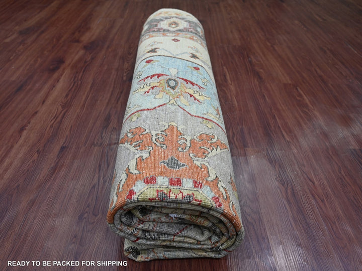 8'3" x 9'10" New Hand Knotted Ivory Wool Rectangle Oriental Rug - MOA10222133