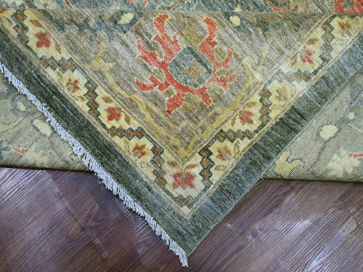 12'0" x 15'10" New Hand Knotted Grey Wool Rectangle Oriental Rug - MOA10222136