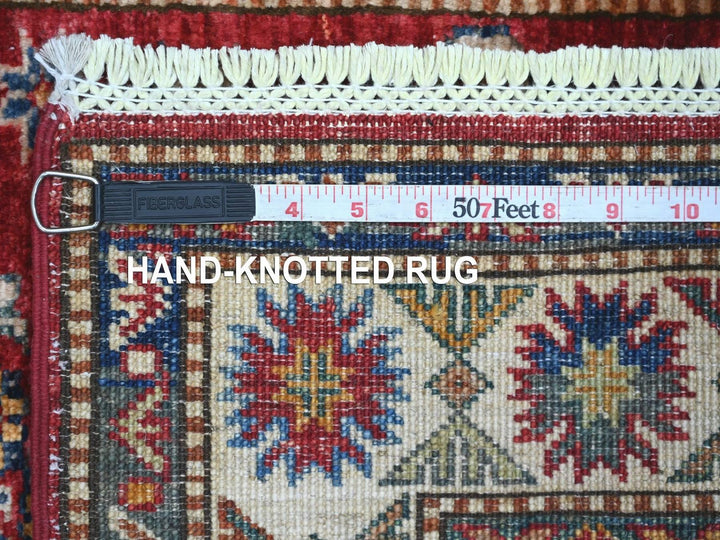 2'7" x 12'11" New Hand Knotted Red Wool Runner Oriental Rug - MOA10222141