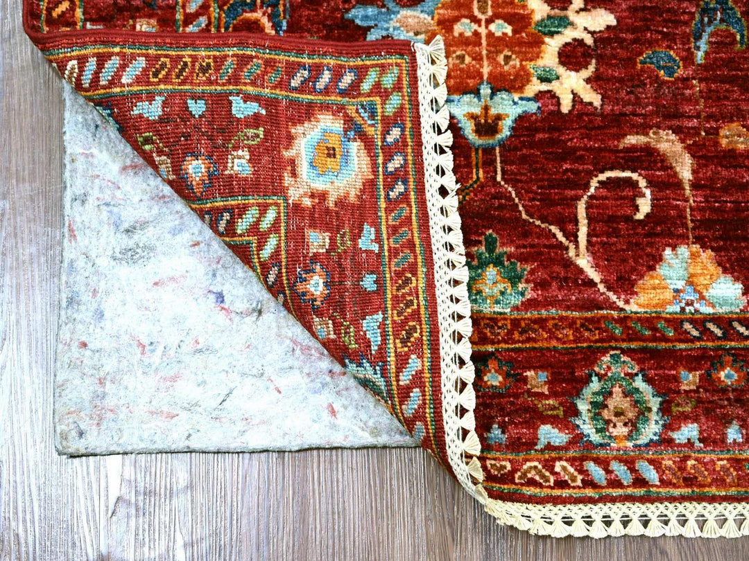 2'8" x 8'4" New Hand Knotted Red Wool Runner Oriental Rug - MOA10222145
