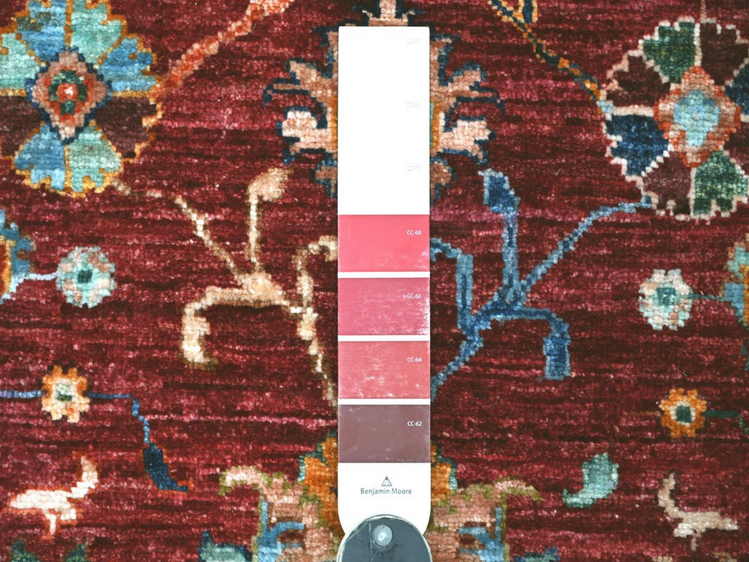 2'8" x 8'4" New Hand Knotted Red Wool Runner Oriental Rug - MOA10222145