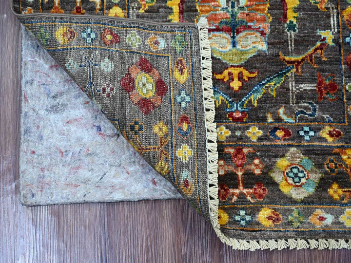 2'8" x 4'0" New Hand Knotted Green Wool Rectangle Oriental Rug - MOA10222147