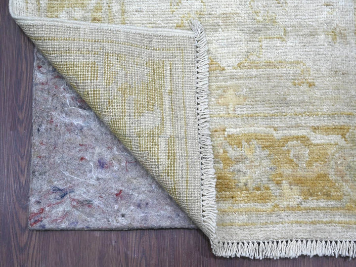 2'9" x 17'4" New Hand Knotted Grey Wool Runner Oriental Rug - MOA10222152