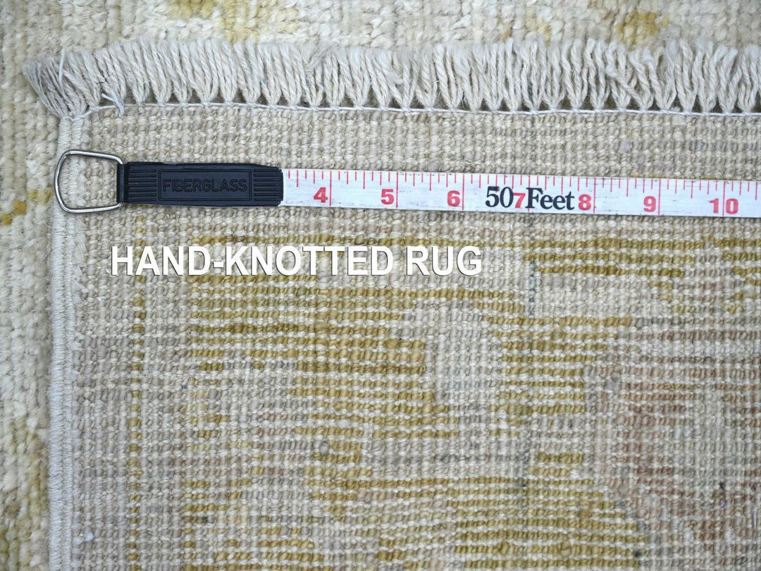 2'9" x 17'4" New Hand Knotted Grey Wool Runner Oriental Rug - MOA10222152