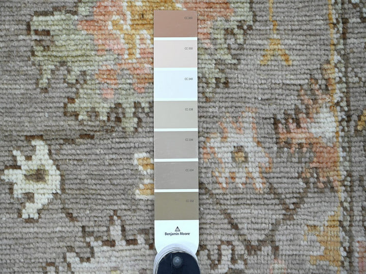 2'8" x 17'2" New Hand Knotted Brown Wool Runner Oriental Rug - MOA10222153