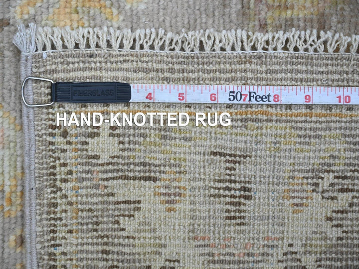 2'8" x 17'2" New Hand Knotted Brown Wool Runner Oriental Rug - MOA10222153