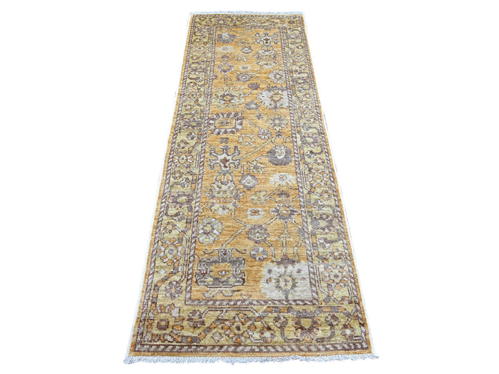 2'9" x 7'10" New Hand Knotted Brown Wool Runner Oriental Rug - MOA10222154