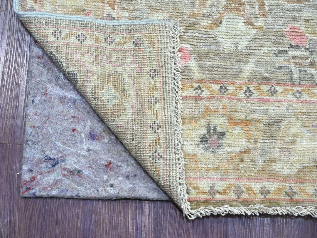 2'8" x 15'3" New Hand Knotted Grey Wool Runner Oriental Rug - MOA10222155