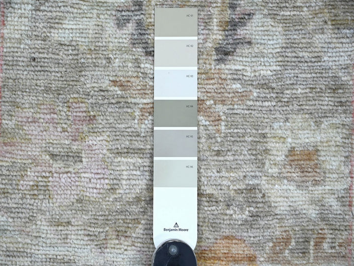 2'8" x 15'3" New Hand Knotted Grey Wool Runner Oriental Rug - MOA10222155