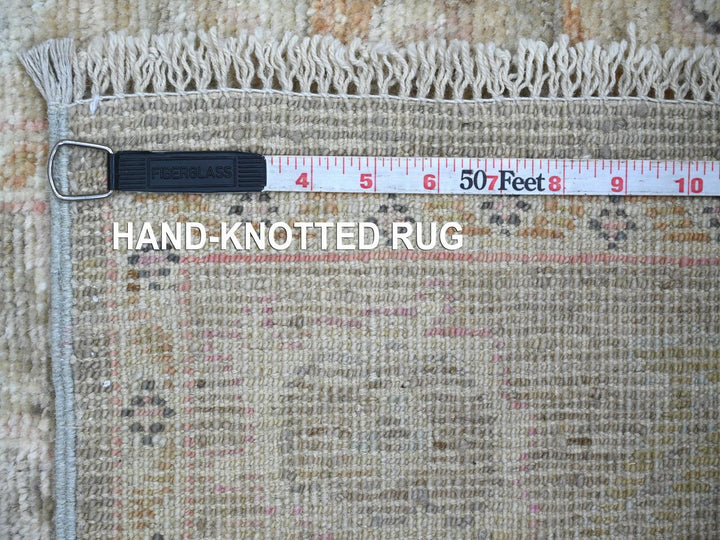2'8" x 15'3" New Hand Knotted Grey Wool Runner Oriental Rug - MOA10222155